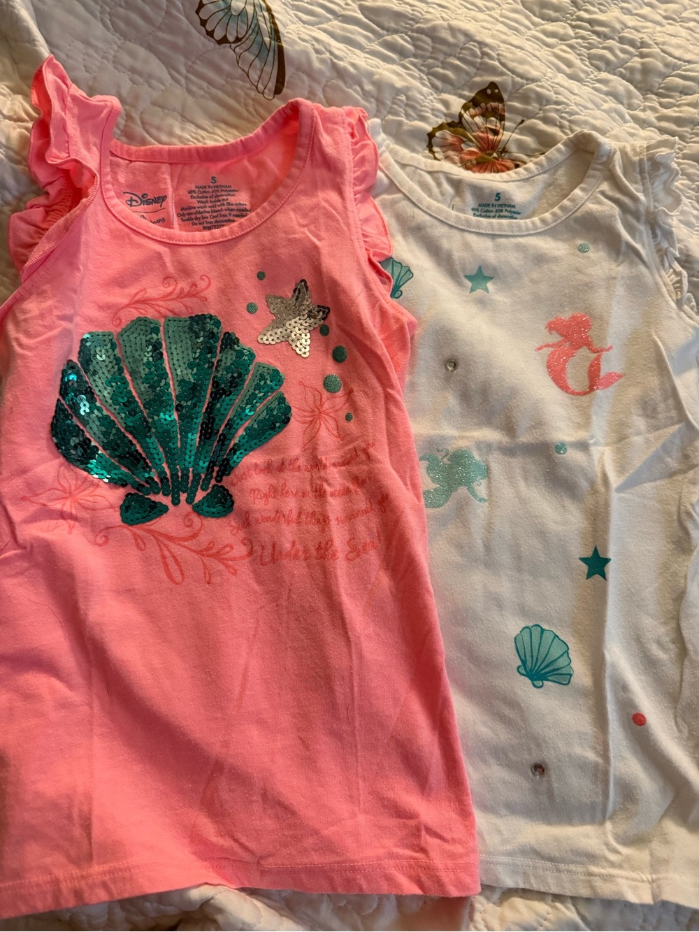 2 Disney Little Mermaid tank tops